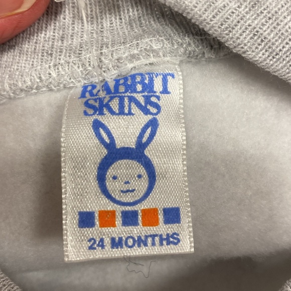 NWOT Rabbit skins grey sweatshirt romper made in USA 24m - Picture 6 of 8